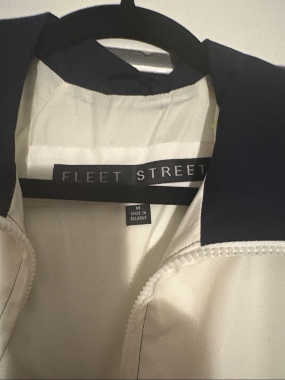 Fleet Street Two-Tone Navy and Off White Utility Jacket - Picture 4 of 10